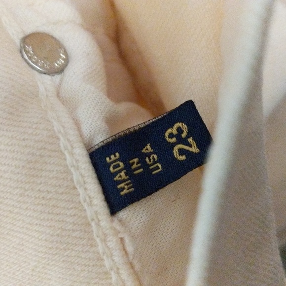 Ramy Brook NY mid rise cream linen distressed jeans size 23 - Picture 4 of 12